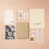 A5 Ring Binder Weekly Grid Planner Starter Starter Bundle Set –Organiser with Inserts/Functional Planner Accessories