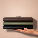 Portfolio Organiser A5 FOLIO FOR DISCBOUND PLANNER / notebook cover / folio in brown colour , olive and black colour