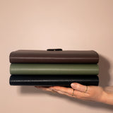Portfolio Organiser A5 FOLIO FOR DISCBOUND PLANNER / notebook cover / folio in brown colour , olive and black colour