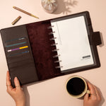 Portfolio Organiser A5 FOLIO FOR DISCBOUND PLANNER / notebook cover / folio in brown colour 