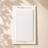 Minimal The List Sticky Notepad for daily planning, to do lists and reminders by Faye Co Papier