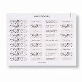 Bar Planner Sticker sheet featuring functional planner stickers for quotes, timelines, reminders, and important notes. Ideal for planners, journals, notebooks, and stationery organisation. Aesthetic & functional 