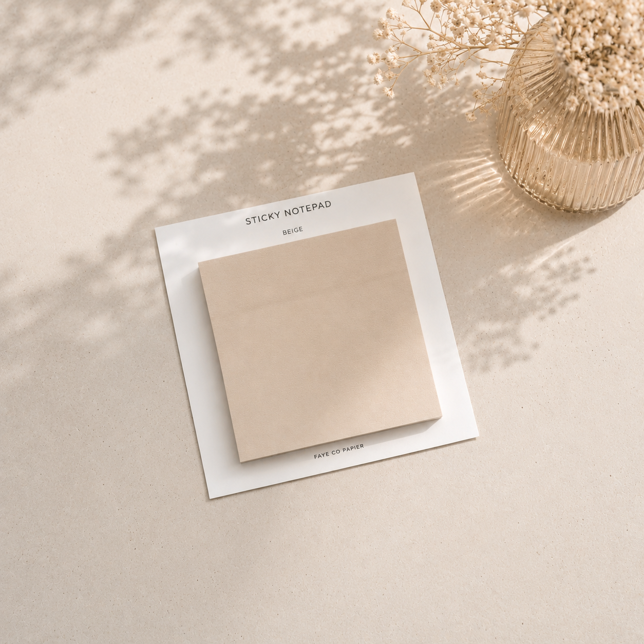 Beige Notepad Color Beige Sticky Notepad
