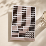 The Essential Planner Sticker in neutral earthy colour palette 
