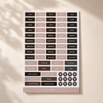 The Essential Planner Sticker in neutral earthy colour palette 