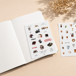 Books and Coffee Sticker Sheet