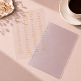 Clear transparent  planner dividers with gold text or gold lettering divider sticker  