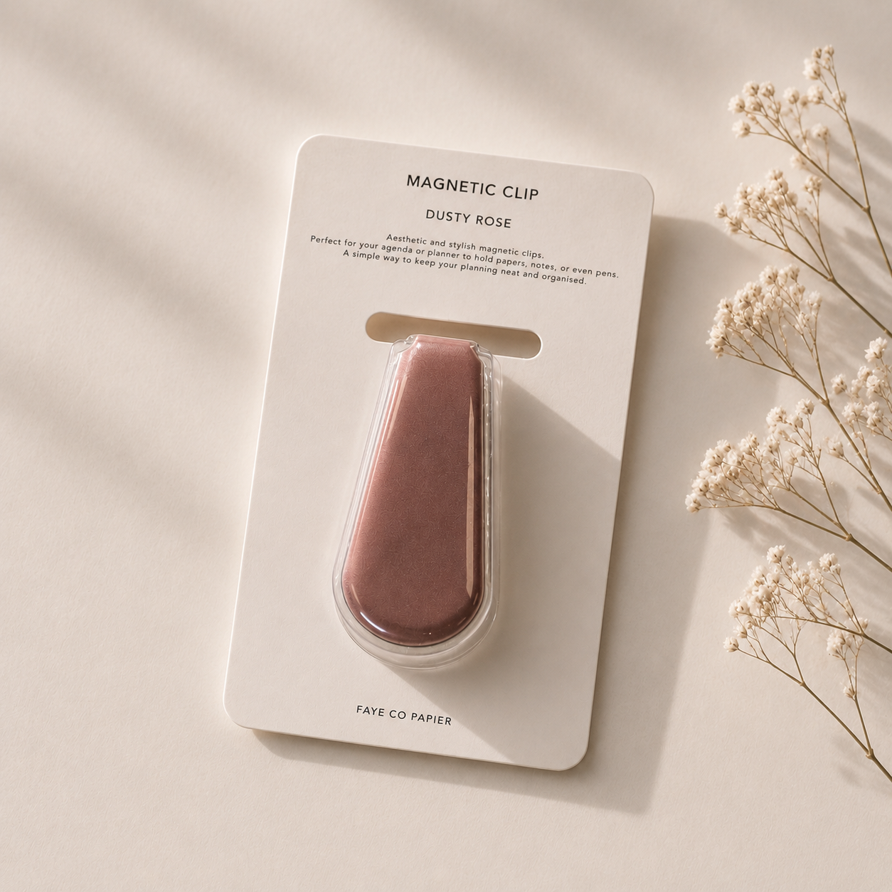 Neutral Colours Magnetic Clip | neutral Beige Jumbo Clip | Pen loop for Journal | Large magnetic Clip | Aesthetic Paper Clip | Planner Accessories | oli clips | Functional Planning Accessories