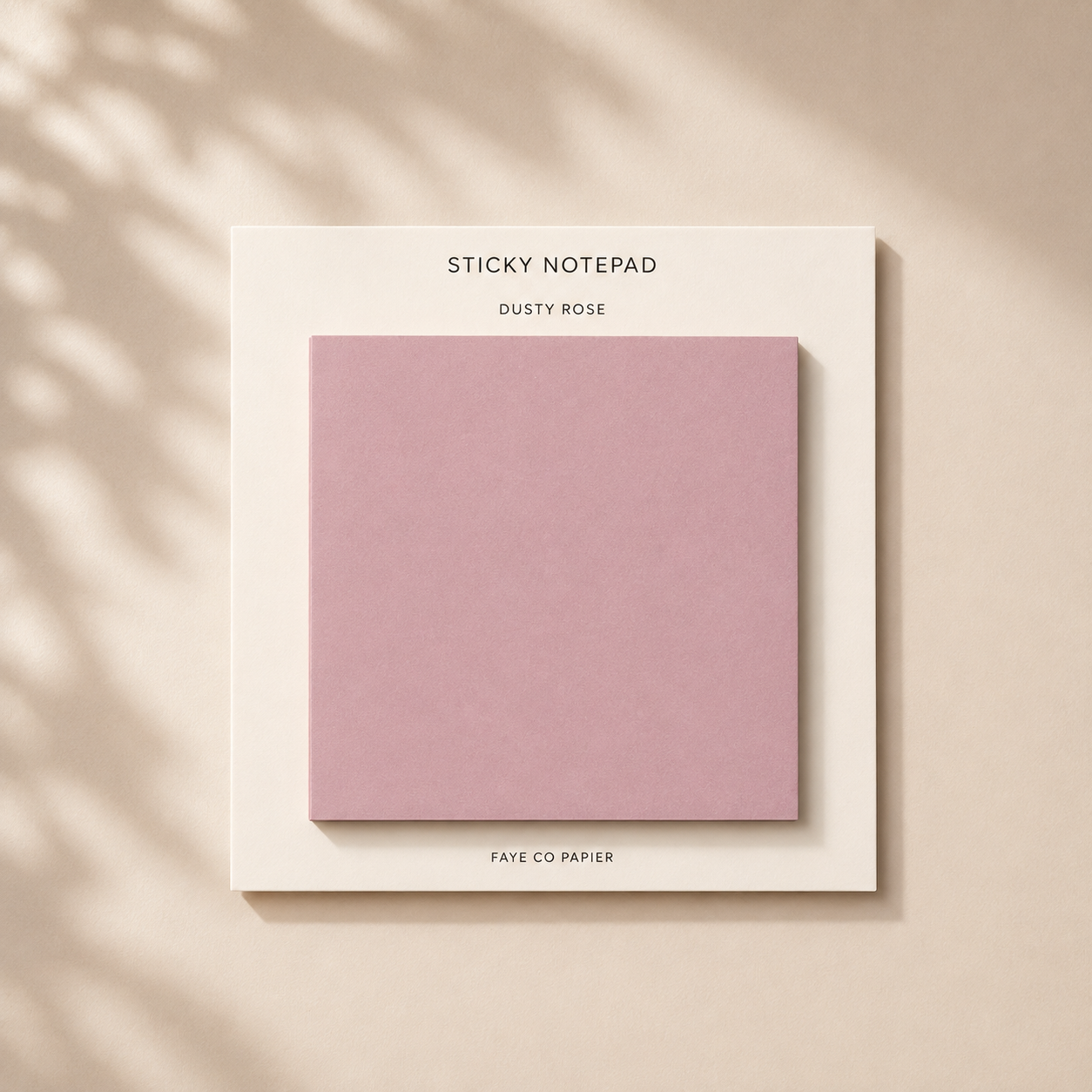 Dusty Rose Sticky Notepad by Faye Co Papier