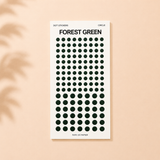 Transparent Nano Dot Planner Stickers – Minimal Functional Dots in forest green colour 