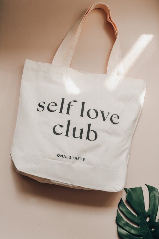 Minimal Self Love Club Tote Bag
