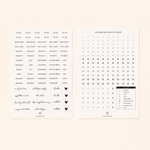 Minimal Words Journaling Key Stickers