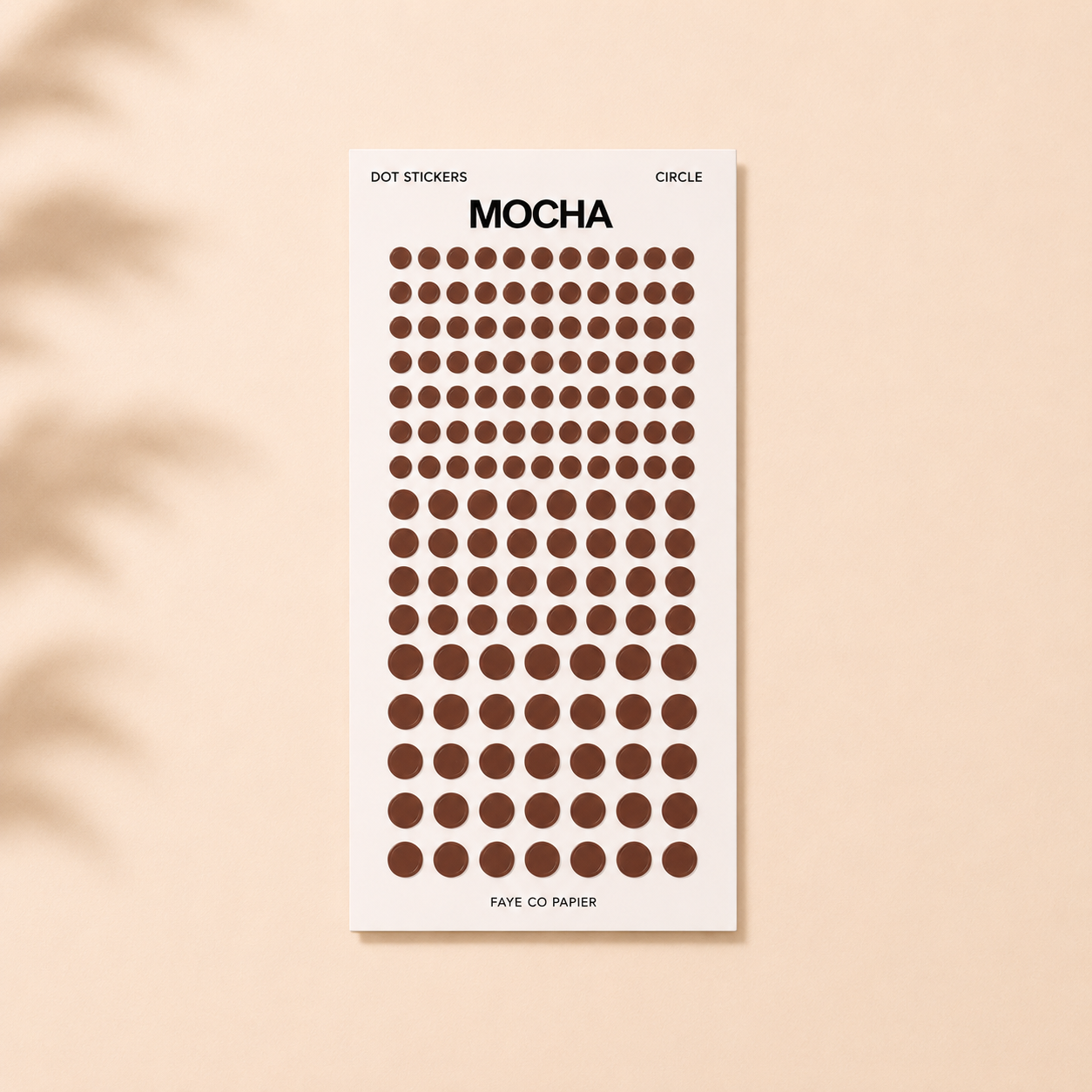 Transparent Nano Dot Planner Stickers – Minimal Functional Dots in mocha 