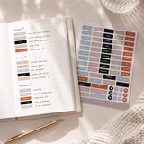 Word Journaling planner sticker featuring the word "Journaling" in elegant script, perfect for marking journal entries, memory keeping, reflection pages, planners, organisers, bullet journals, and scrapbooks.
