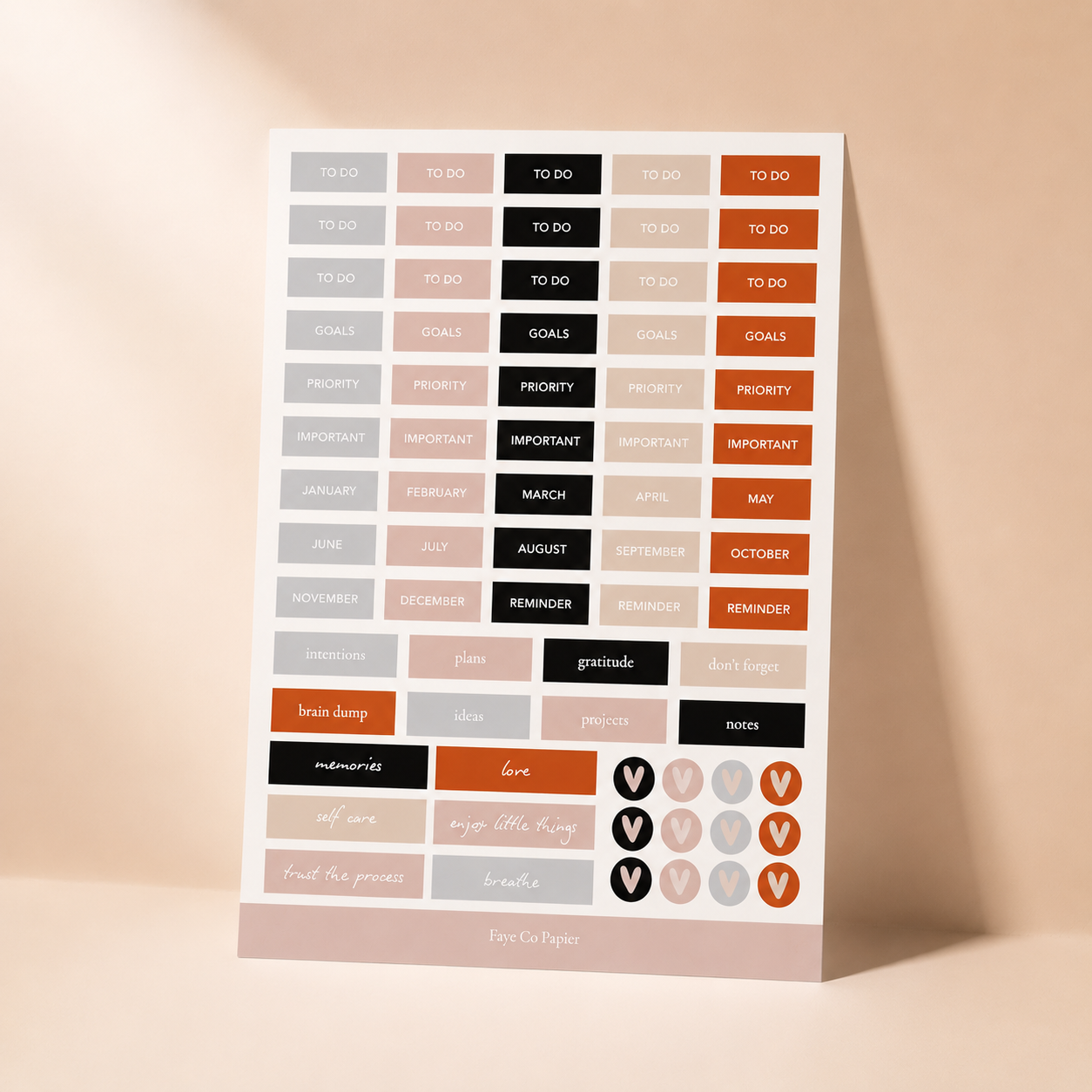 Word Journaling Sticker A5