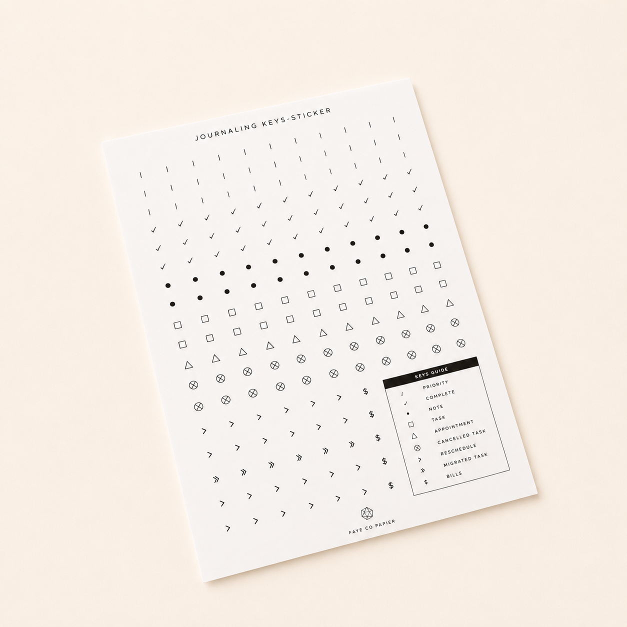 Minimal Words Journaling Key Stickers