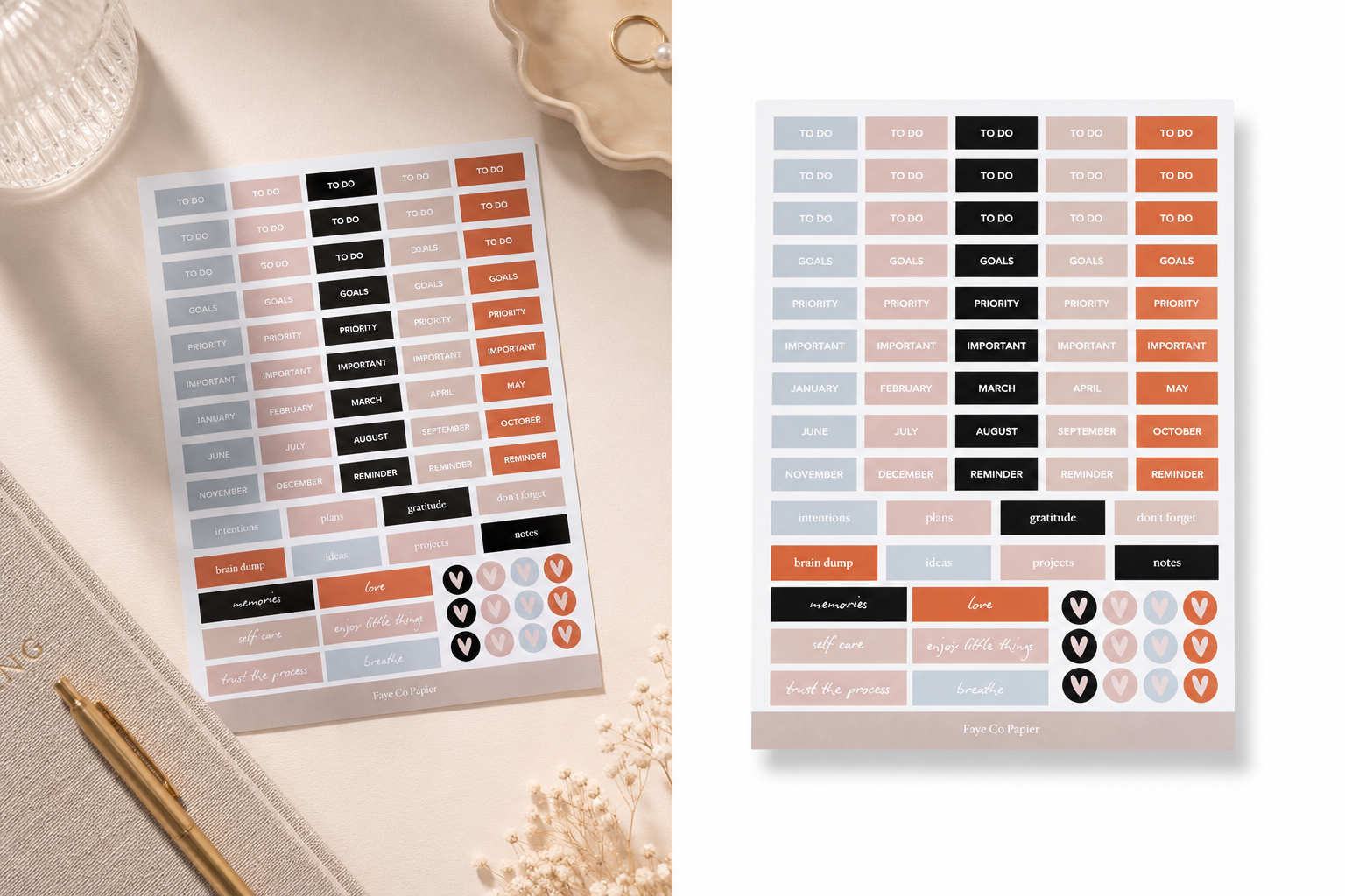 Word Journaling planner sticker featuring the word "Journaling" in elegant script, perfect for marking journal entries, memory keeping, reflection pages, planners, organisers, bullet journals, and scrapbooks.
