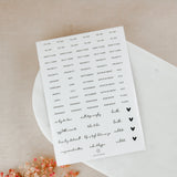 Minimal Words & Journaling Key Stickers
