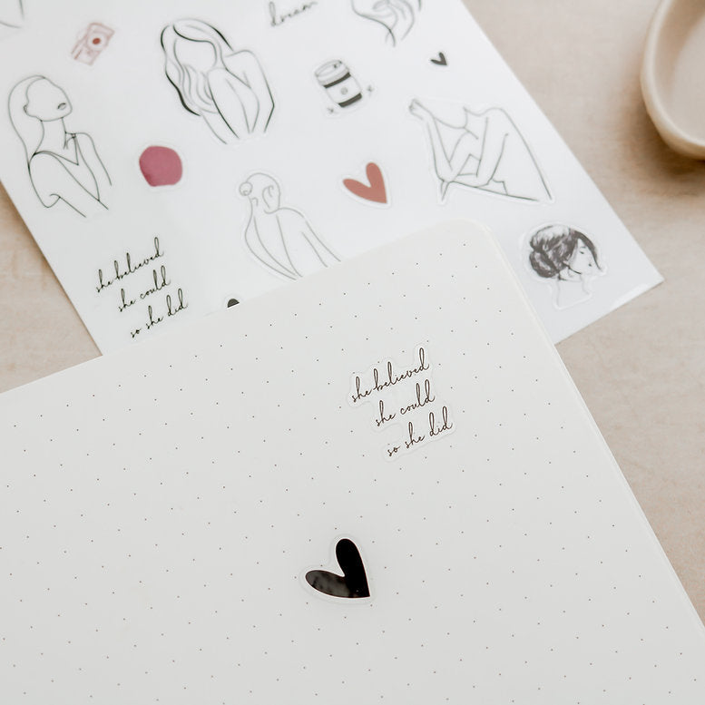 Minimalist Decorative Stickers For Planners, Journals